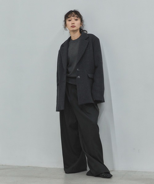 feepur(フェピュール)の「【2size展開】ヘリンボーンウールテーラードジャケット(テーラードジャケット・レディース・ダークブラウン/チャコールグレー・MEDIUM/LARGE)」の22枚目の写真