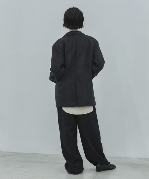 feepur(フェピュール)の「【2size展開】ヘリンボーンウールテーラードジャケット(テーラードジャケット・レディース・ダークブラウン/チャコールグレー・MEDIUM/LARGE)」の4枚目の写真