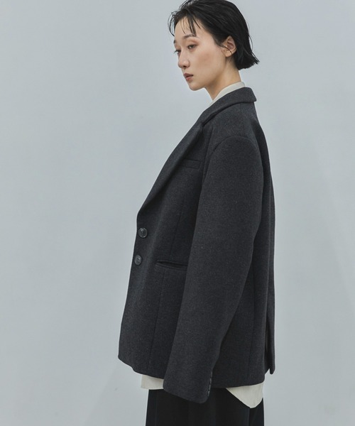 feepur(フェピュール)の「【2size展開】ヘリンボーンウールテーラードジャケット(テーラードジャケット・レディース・ダークブラウン/チャコールグレー・MEDIUM/LARGE)」の9枚目の写真
