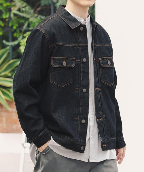 ITEMS URBANRESEARCH(アイテムズ アーバンリサーチ)の「『セットアップ対応』SOFT FEEL DENIM 2NDジャケット(デニムジャケット・メンズ・ブラック/グレー/インディゴブルー・MEDIUM/LARGE)」の2枚目の写真