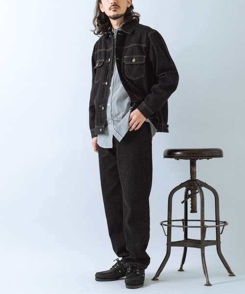 ITEMS URBANRESEARCH（アイテムズ アーバンリサーチ）の「SOFT FEEL DENIM 2NDジャケット（デニムジャケット・メンズ・ブラック/グレー/インディゴブルー・MEDIUM/LARGE）」の9枚目の写真