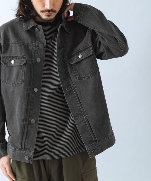 ITEMS URBANRESEARCH（アイテムズ アーバンリサーチ）の「SOFT FEEL DENIM 2NDジャケット（デニムジャケット・メンズ・ブラック/グレー/インディゴブルー・MEDIUM/LARGE）」の10枚目の写真