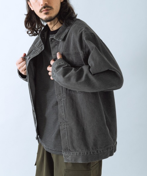 ITEMS URBANRESEARCH（アイテムズ アーバンリサーチ）の「SOFT FEEL DENIM 2NDジャケット（デニムジャケット・メンズ・ブラック/グレー/インディゴブルー・MEDIUM/LARGE）」の11枚目の写真