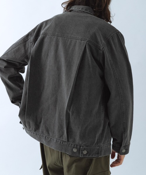 ITEMS URBANRESEARCH（アイテムズ アーバンリサーチ）の「SOFT FEEL DENIM 2NDジャケット（デニムジャケット・メンズ・ブラック/グレー/インディゴブルー・MEDIUM/LARGE）」の12枚目の写真