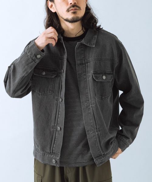 ITEMS URBANRESEARCH（アイテムズ アーバンリサーチ）の「SOFT FEEL DENIM 2NDジャケット（デニムジャケット・メンズ・ブラック/グレー/インディゴブルー・MEDIUM/LARGE）」の13枚目の写真