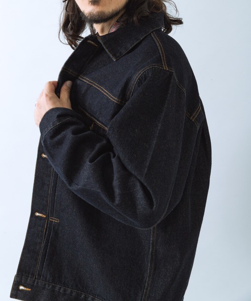 ITEMS URBANRESEARCH（アイテムズ アーバンリサーチ）の「SOFT FEEL DENIM 2NDジャケット（デニムジャケット・メンズ・ブラック/グレー/インディゴブルー・MEDIUM/LARGE）」の18枚目の写真