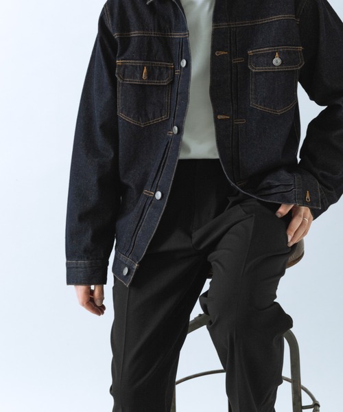 ITEMS URBANRESEARCH（アイテムズ アーバンリサーチ）の「SOFT FEEL DENIM 2NDジャケット（デニムジャケット・メンズ・ブラック/グレー/インディゴブルー・MEDIUM/LARGE）」の21枚目の写真