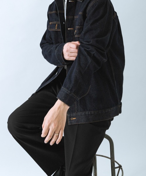 ITEMS URBANRESEARCH（アイテムズ アーバンリサーチ）の「SOFT FEEL DENIM 2NDジャケット（デニムジャケット・メンズ・ブラック/グレー/インディゴブルー・MEDIUM/LARGE）」の22枚目の写真