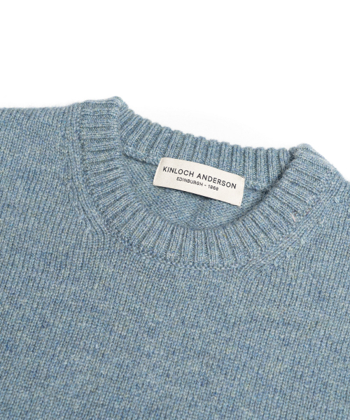 EDINBURGH CLUB（エディンバラクラブ）の「SHETLAND WOOL FISH KNIT (BLUE)（ニット/セーター・メンズ・ブルー・MEDIUM/LARGE/X-LARGE）」の3枚目の写真