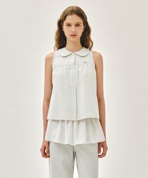W ROUND COLLAR SLEEVELESS BLOUSE