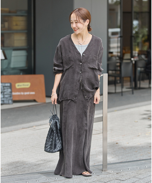 JOURNAL STANDARD（ジャーナルスタンダード）の「《追加》ヴィンテージキュプラローンカーデ ブラウス（シャツ/ブラウス・レディース・ブラウン/ブラック系その他・FREE）」の3枚目の写真