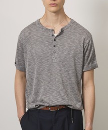 MERANGE SHEER HENRY NECK T / メランジシアーヘンリーネックT