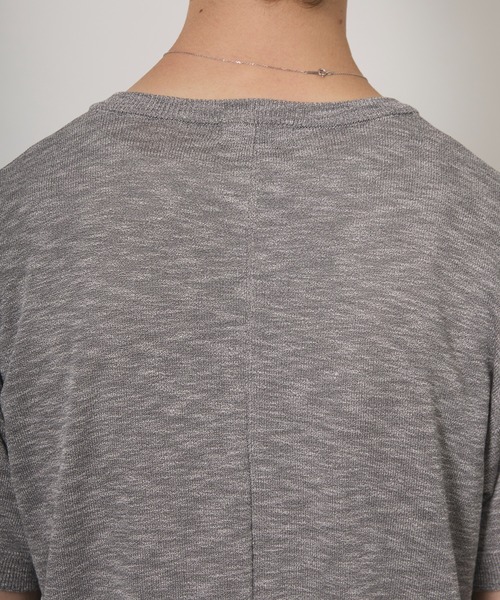 Adoon plain（アドーンプレーン）の「MERANGE SHEER HENRY NECK T / メランジシアーヘンリーネックT（Tシャツ/カットソー・メンズ・チャコールグレー/ライトブルー/ボルドー・MEDIUM/LARGE）」の13枚目の写真