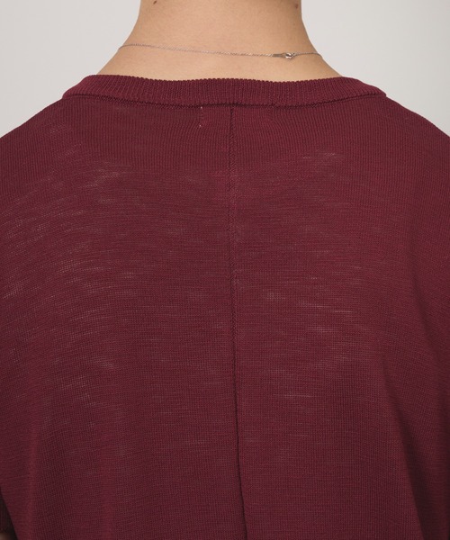 Adoon plain（アドーンプレーン）の「MERANGE SHEER HENRY NECK T / メランジシアーヘンリーネックT（Tシャツ/カットソー・メンズ・チャコールグレー/ライトブルー/ボルドー・MEDIUM/LARGE）」の19枚目の写真
