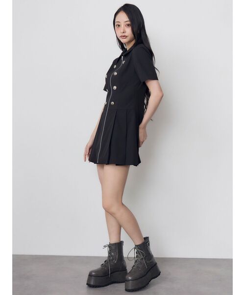 MURUA(ムルーア)の「ナポレオンライクミニワンピース(ワンピース・レディース・ブラック/カーキ/グレー・1/2)」の9枚目の写真