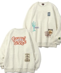 【GENUINE DICKIES/ジェニュインディッキーズ】 アソート 裏起毛 刺繍＆プリント クルーネック 長袖 トレーナー