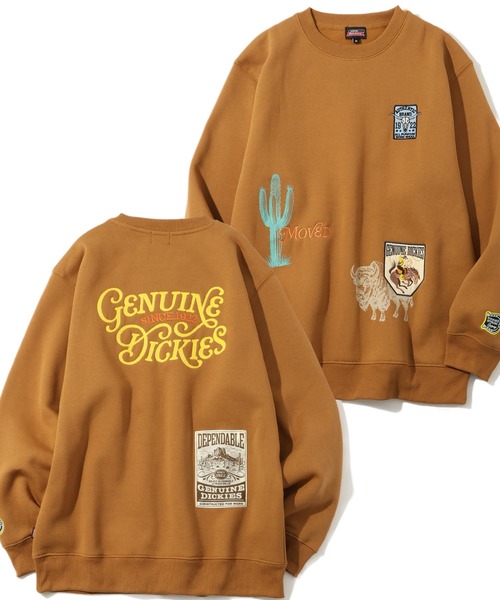 Dickies(ディッキーズ)の「【GENUINE DICKIES/ジェニュインディッキーズ】 アソート 裏起毛 刺繍&プリント クルーネック 長袖 トレーナー(スウェット・メンズ・ネイビー/ホワイト系1/ホワイト系3/ホワイト系4/ブラック系1/ブラック系2/ブラック系3/ブラック系4/ライトグレー系1/ライトグレー系2/ブラウン系1/ブラウン系2/ブラウン系3/ベージュ系1/ベージュ系2/ホワイト系2・M/L/XL)」の12枚目の写真