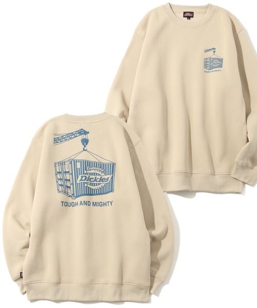 Dickies(ディッキーズ)の「【GENUINE DICKIES/ジェニュインディッキーズ】 アソート 裏起毛 刺繍&プリント クルーネック 長袖 トレーナー(スウェット・メンズ・ネイビー/ホワイト系1/ホワイト系3/ホワイト系4/ブラック系1/ブラック系2/ブラック系3/ブラック系4/ライトグレー系1/ライトグレー系2/ブラウン系1/ブラウン系2/ブラウン系3/ベージュ系1/ベージュ系2/ホワイト系2・M/L/XL)」の16枚目の写真