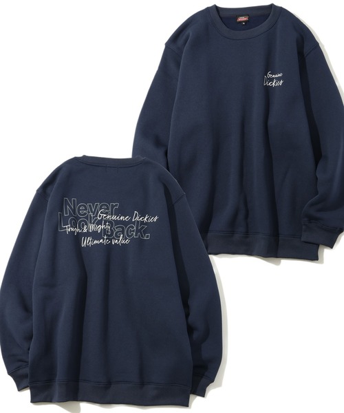 Dickies(ディッキーズ)の「【GENUINE DICKIES/ジェニュインディッキーズ】 アソート 裏起毛 刺繍&プリント クルーネック 長袖 トレーナー(スウェット・メンズ・ネイビー/ホワイト系1/ホワイト系3/ホワイト系4/ブラック系1/ブラック系2/ブラック系3/ブラック系4/ライトグレー系1/ライトグレー系2/ブラウン系1/ブラウン系2/ブラウン系3/ベージュ系1/ベージュ系2/ホワイト系2・M/L/XL)」の1枚目の写真