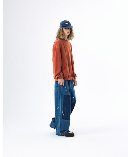 ANGLAN(アングラン)の「Washed Painting Denim Pants - Blue(デニムパンツ・メンズ・その他・ONE SIZE)」の3枚目の写真