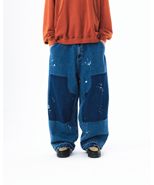 ANGLAN(アングラン)の「Washed Painting Denim Pants - Blue(デニムパンツ・メンズ・その他・ONE SIZE)」の5枚目の写真