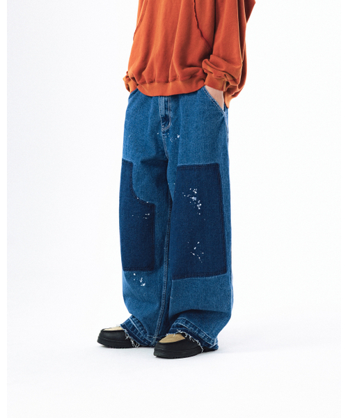 ANGLAN(アングラン)の「Washed Painting Denim Pants - Blue(デニムパンツ・メンズ・その他・ONE SIZE)」の6枚目の写真