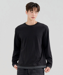 メンズ レイヤード 長袖 Tシャツ-FERK5111B03
