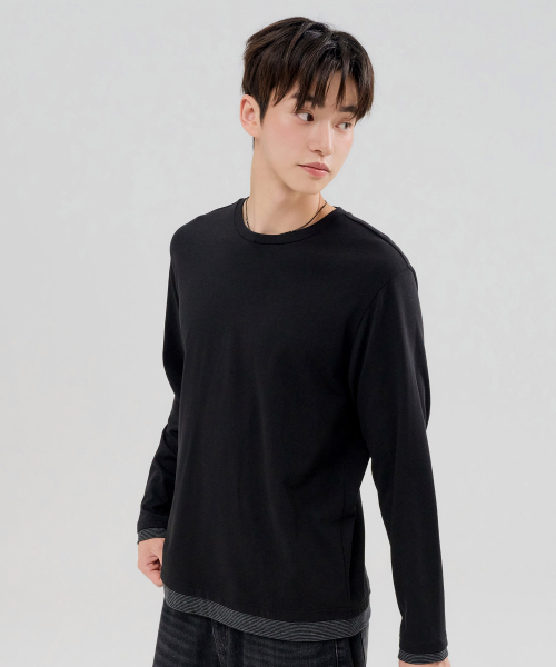 CHASECULT（チェイスカルト）の「メンズ レイヤード 長袖 Tシャツ-FERK5111B03（Tシャツ/カットソー・メンズ・ブラック・95/100/105/110）」の4枚目の写真