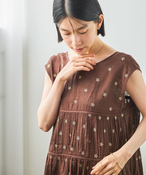studio CLIP(スタディオクリップ)の「ダブルフロントインド金糸刺繍チュニック(チュニック・レディース・ブラック/ブラウン・FREE)」の8枚目の写真
