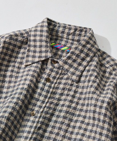 KEY TIMEZ(キータイムズ)の「【is-ness/イズネス】Ripple Check Shirt(シャツ/ブラウス・メンズ・グレー・L/M)」の8枚目の写真