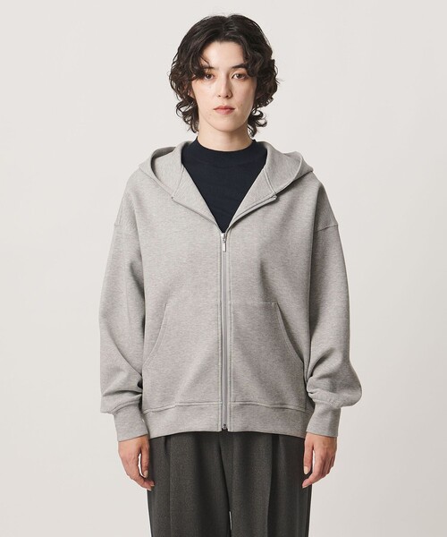 MARW UNITED ARROWS(マルゥ ユナイテッドアローズ)の「<MARW UNITED ARROWS>ダンボール ジップ フーディー(カーディガン/ボレロ・レディース・ブラック/グレー系・FREE)」の5枚目の写真
