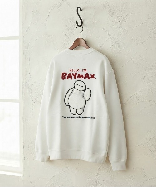 Disney(ディズニー)の「【DISNEY/ディズニー】ミッキーマウス・ベイマックス サガラ刺繍 クルーネックスウェット(裏起毛) ユニセックス(スウェット・レディース・オフホワイト/ブラック/グレイッシュベージュ/スミクロ・LARGE/MEDIUM)」の6枚目の写真