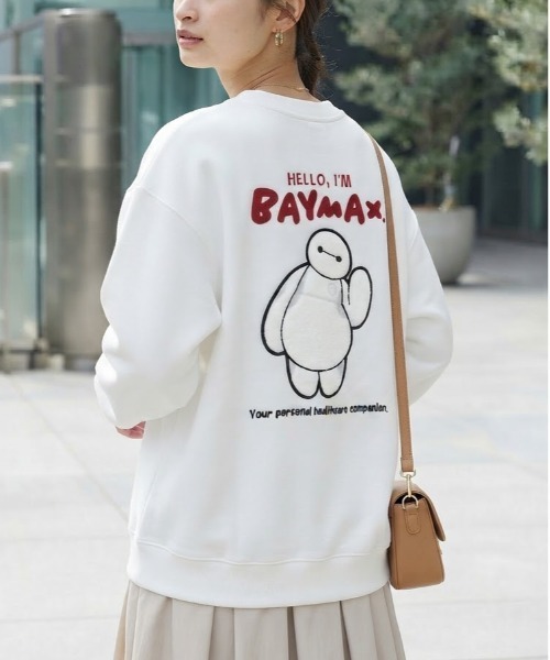 Disney(ディズニー)の「【DISNEY/ディズニー】ミッキーマウス・ベイマックス サガラ刺繍 クルーネックスウェット(裏起毛) ユニセックス(スウェット・レディース・オフホワイト/ブラック/グレイッシュベージュ/スミクロ・LARGE/MEDIUM)」の20枚目の写真
