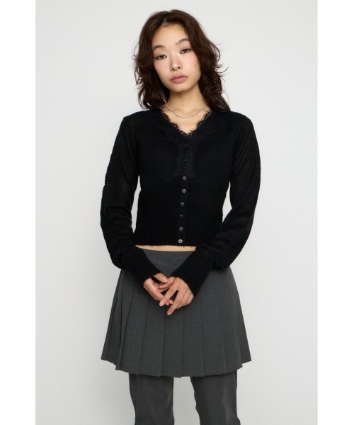 LAGUA GEM(ラグアジェム)の「FRONT LACE WAIST RIB ニット(ニット/セーター・レディース・ミント/ブラック/オフホワイト・FREE)」の18枚目の写真
