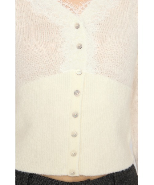 LAGUA GEM(ラグアジェム)の「FRONT LACE WAIST RIB ニット(ニット/セーター・レディース・ミント/ブラック/オフホワイト・FREE)」の15枚目の写真