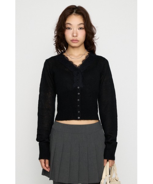 LAGUA GEM(ラグアジェム)の「FRONT LACE WAIST RIB ニット(ニット/セーター・レディース・ミント/ブラック/オフホワイト・FREE)」の17枚目の写真