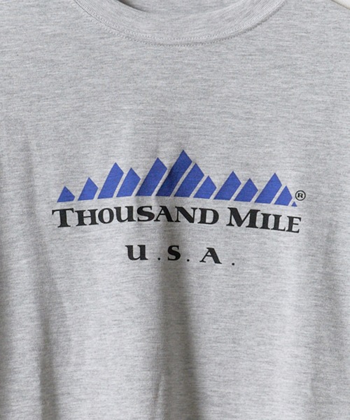 THOUSAND MILE(サウザンドマイル)の「THOUSAND MILE/サウザンドマイル LONG SLEEVE T-SHIRT TM LOGO ロンT フロントプリント ブランドロゴ 刺繍 ドロップショルダー アウトドア 2026秋冬 秋服(Tシャツ/カットソー・メンズ・ホワイト/ブラック/グレー・M/L/XL/XS)」の7枚目の写真