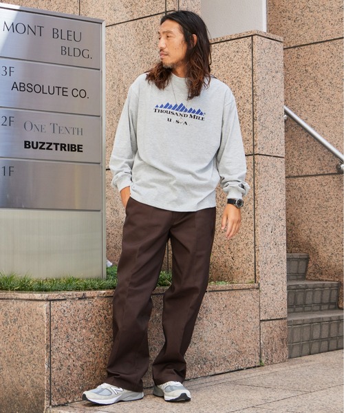 THOUSAND MILE(サウザンドマイル)の「THOUSAND MILE/サウザンドマイル LONG SLEEVE T-SHIRT TM LOGO ロンT フロントプリント ブランドロゴ 刺繍 ドロップショルダー アウトドア 2026秋冬 秋服(Tシャツ/カットソー・メンズ・ホワイト/ブラック/グレー・M/L/XL/XS)」の17枚目の写真