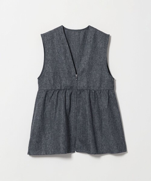 A DAY IN THE LIFE UNITED ARROWS（アデイインザライフユナイテッドアローズ）の「ツイードライク ペプラムジレ ‐ウォッシャブル‐＜A DAY IN THE LIFE＞（Tシャツ/カットソー・レディース・モカ/ダークグレー/コバルトブルー/その他1・FREE）」の3枚目の写真