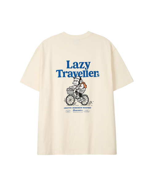 BOOVOOM（ブーブーム）の「[ビッグサイズ]レイジトラベラーズバイクリーダーTシャツ（Tシャツ/カットソー・メンズ・チャコールグレー/レッド/アイボリー・XL/XXL/XXXL）」の2枚目の写真