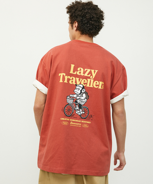BOOVOOM（ブーブーム）の「[ビッグサイズ]レイジトラベラーズバイクリーダーTシャツ（Tシャツ/カットソー・メンズ・チャコールグレー/レッド/アイボリー・XL/XXL/XXXL）」の10枚目の写真