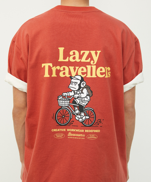 BOOVOOM（ブーブーム）の「[ビッグサイズ]レイジトラベラーズバイクリーダーTシャツ（Tシャツ/カットソー・メンズ・チャコールグレー/レッド/アイボリー・XL/XXL/XXXL）」の15枚目の写真