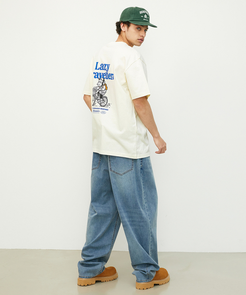 BOOVOOM（ブーブーム）の「[ビッグサイズ]レイジトラベラーズバイクリーダーTシャツ（Tシャツ/カットソー・メンズ・チャコールグレー/レッド/アイボリー・XL/XXL/XXXL）」の18枚目の写真