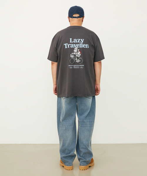BOOVOOM（ブーブーム）の「[ビッグサイズ]レイジトラベラーズバイクリーダーTシャツ（Tシャツ/カットソー・メンズ・チャコールグレー/レッド/アイボリー・XL/XXL/XXXL）」の21枚目の写真