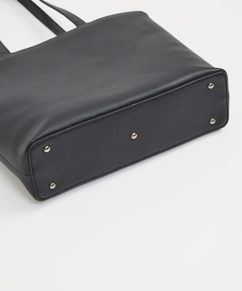 MEN'S MELROSE(メンズメルローズ)の「スプリットレザーミッドサイズトート(トートバッグ・メンズ・ブラック・9)」の3枚目の写真