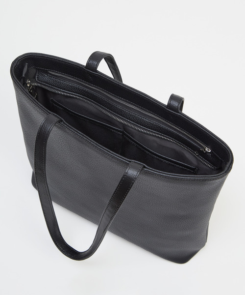 MEN'S MELROSE(メンズメルローズ)の「スプリットレザーミッドサイズトート(トートバッグ・メンズ・ブラック・9)」の6枚目の写真