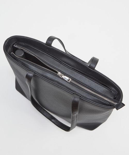 MEN'S MELROSE(メンズメルローズ)の「スプリットレザーミッドサイズトート(トートバッグ・メンズ・ブラック・9)」の8枚目の写真
