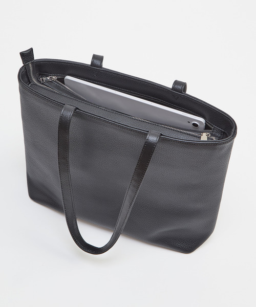 MEN'S MELROSE(メンズメルローズ)の「スプリットレザーミッドサイズトート(トートバッグ・メンズ・ブラック・9)」の9枚目の写真
