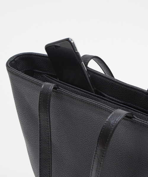 MEN'S MELROSE(メンズメルローズ)の「スプリットレザーミッドサイズトート(トートバッグ・メンズ・ブラック・9)」の10枚目の写真