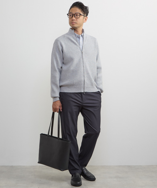 MEN'S MELROSE(メンズメルローズ)の「スプリットレザーミッドサイズトート(トートバッグ・メンズ・ブラック・9)」の14枚目の写真